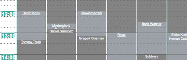 Blokkenschema Pukkelpop 2013