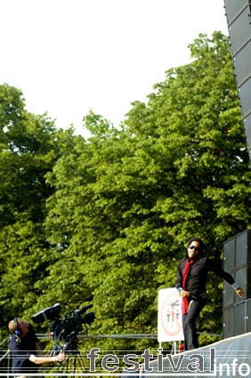 Lenny Kravitz op Rockin' Park 2005 foto