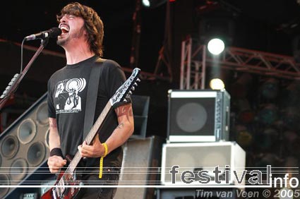 Foo Fighters op Roskilde 2005 foto