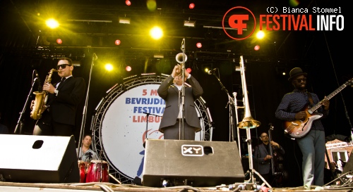 New Cool Collective op Bevrijdingsfestival Limburg 2013 foto