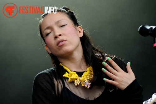 Little Dragon op Pitch 2014 foto