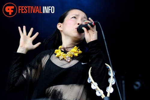 Little Dragon op Pitch 2014 foto