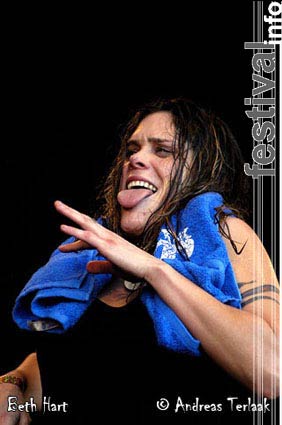 Beth Hart op Parkpop 2004 foto