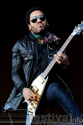 Lenny Kravitz op Rockin' Park 2008 foto