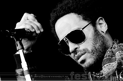 Lenny Kravitz op Rockin' Park 2008 foto