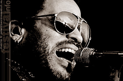 Lenny Kravitz op Rockin' Park 2008 foto