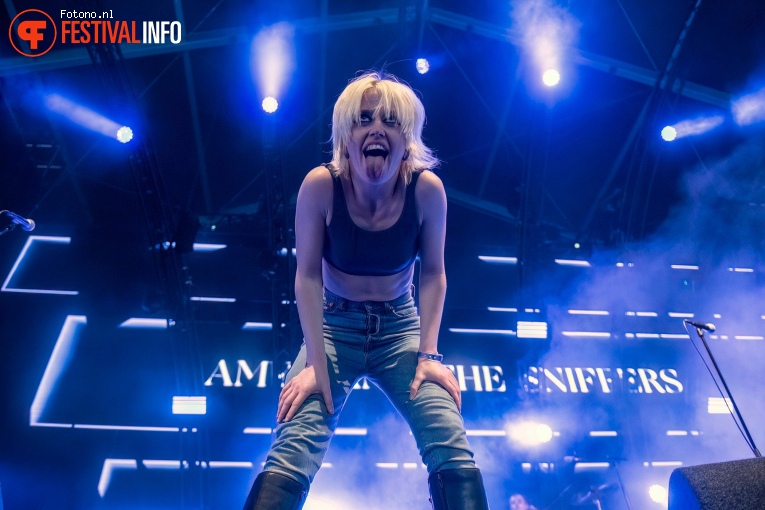 Amyl and The Sniffers op Down The Rabbit Hole 2022 - Zondag foto