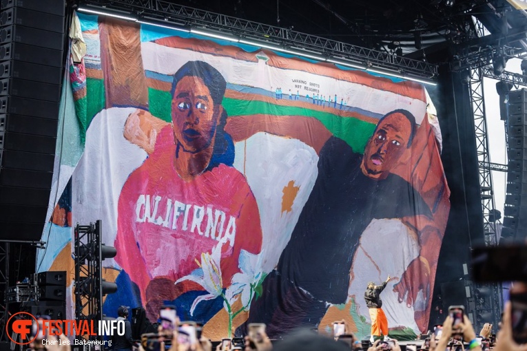 Kendrick Lamar op Rolling Loud Rotterdam 2023 foto