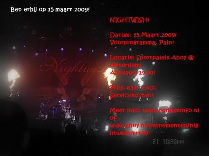 Nightwish Ahoy Winactie Ahoy gebruiker foto - NightwishPoster